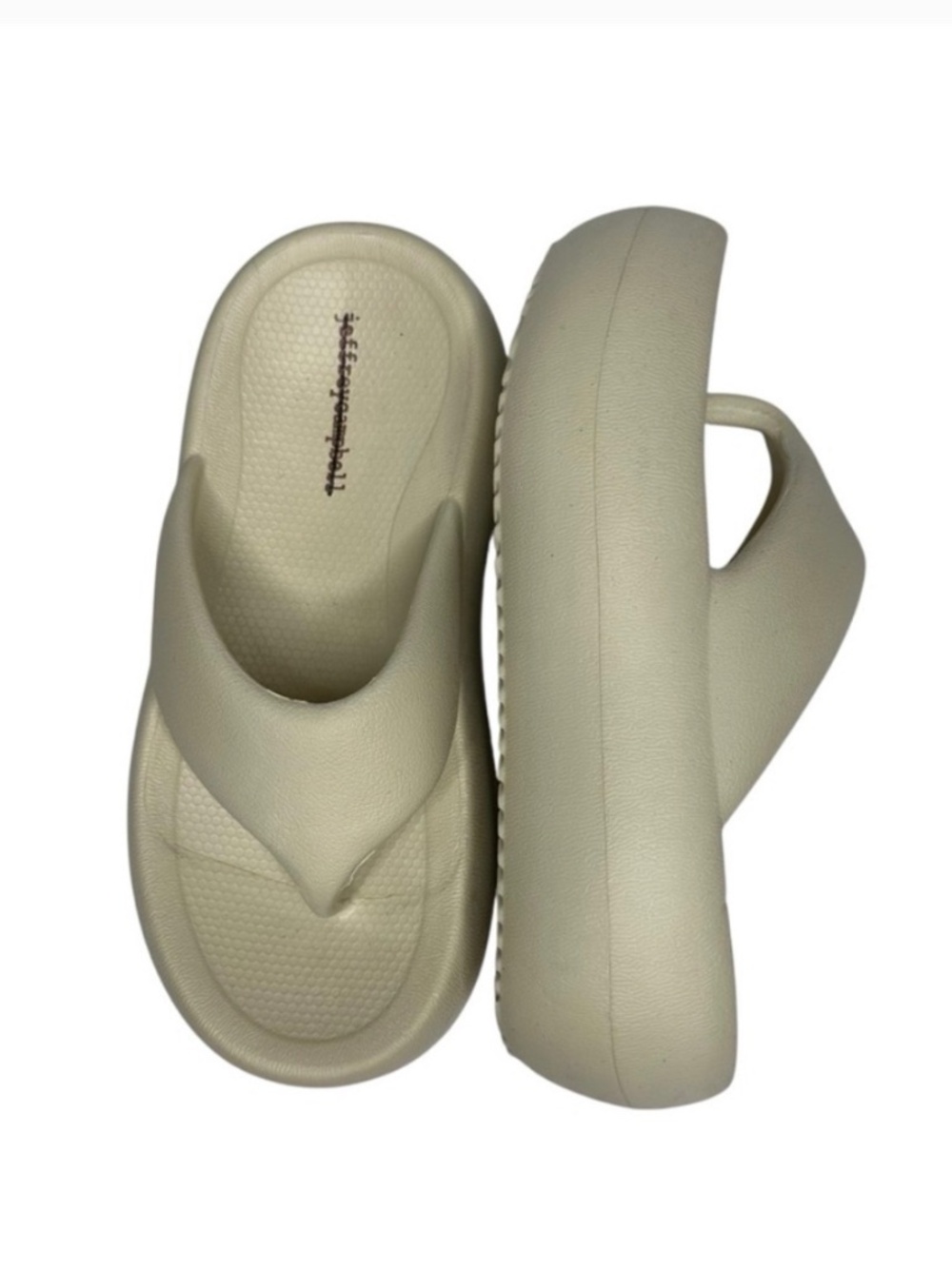 NEW Jeffrey Campbell Chillaxin Chunky  Platform Sandals in Sea Salt 7